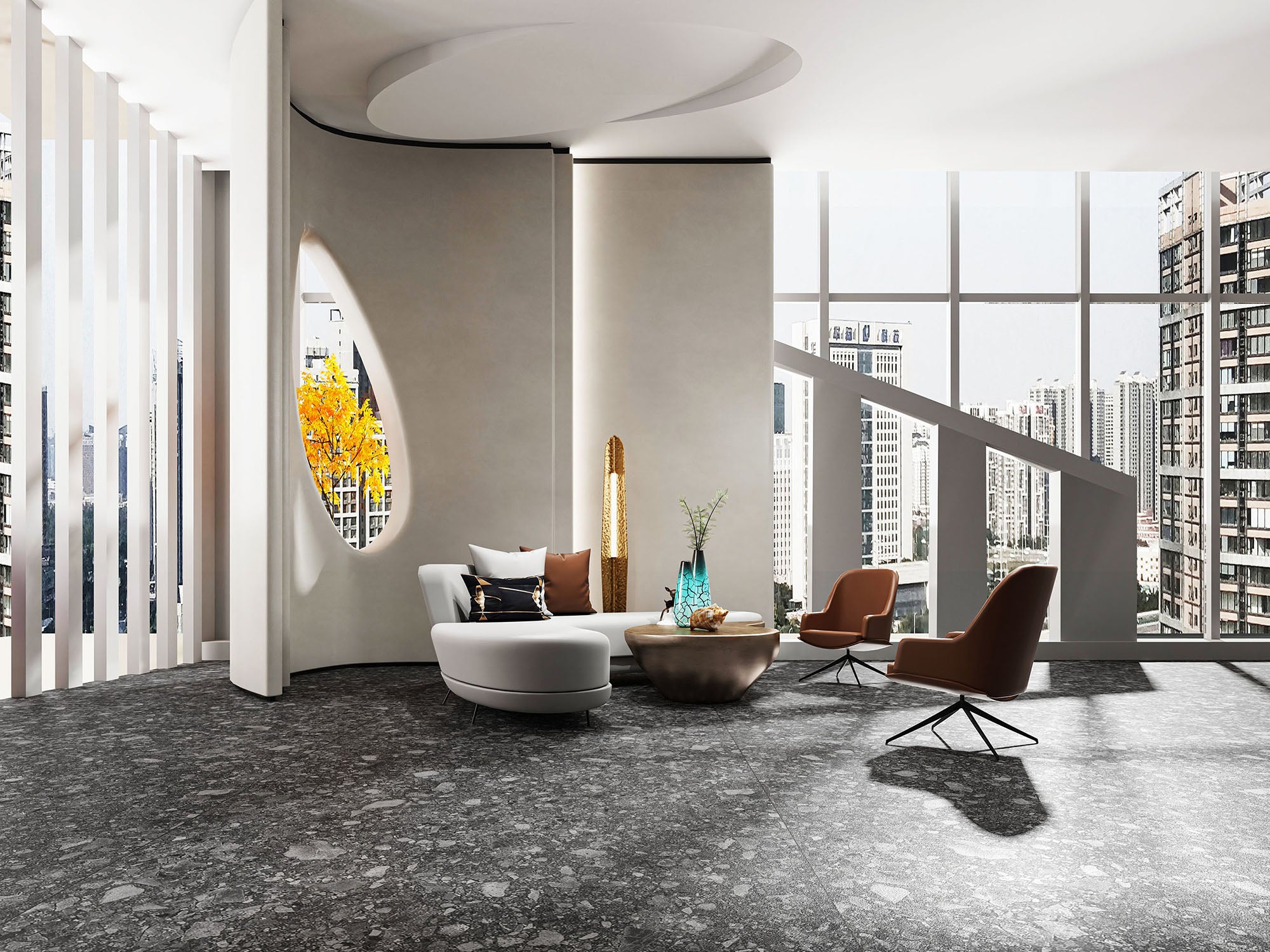 BOYA DARK GREY TERRAZZO