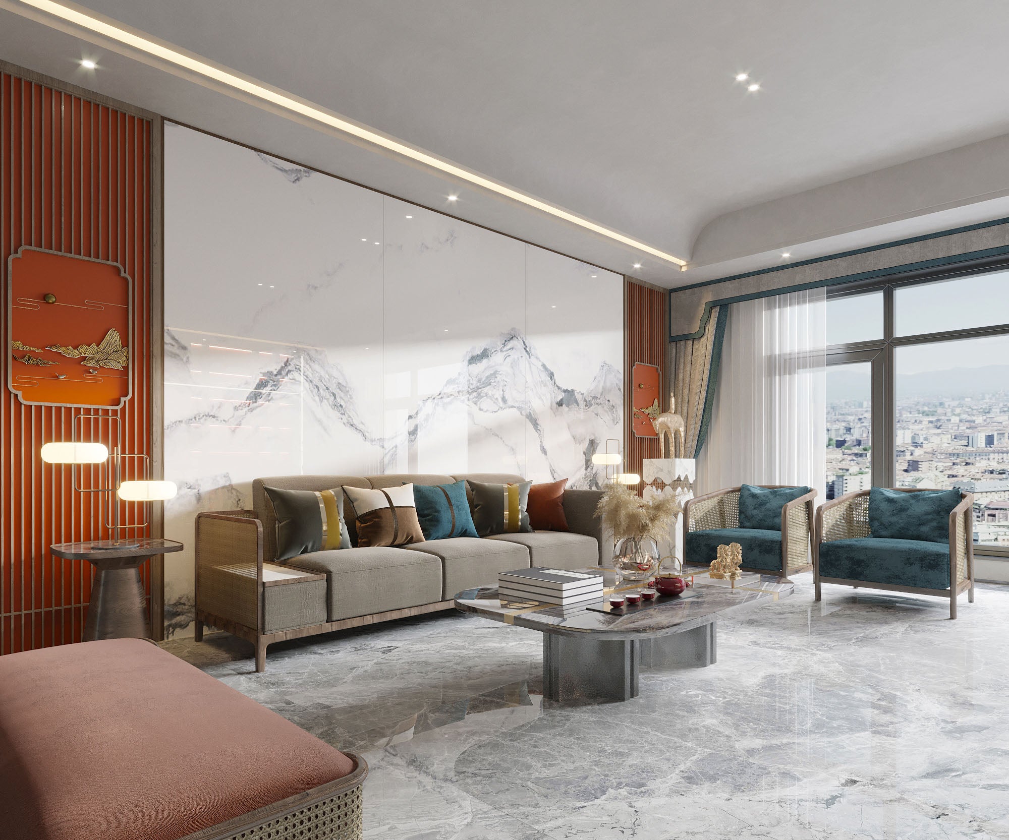 SNOW COVERED MOUNTAINS