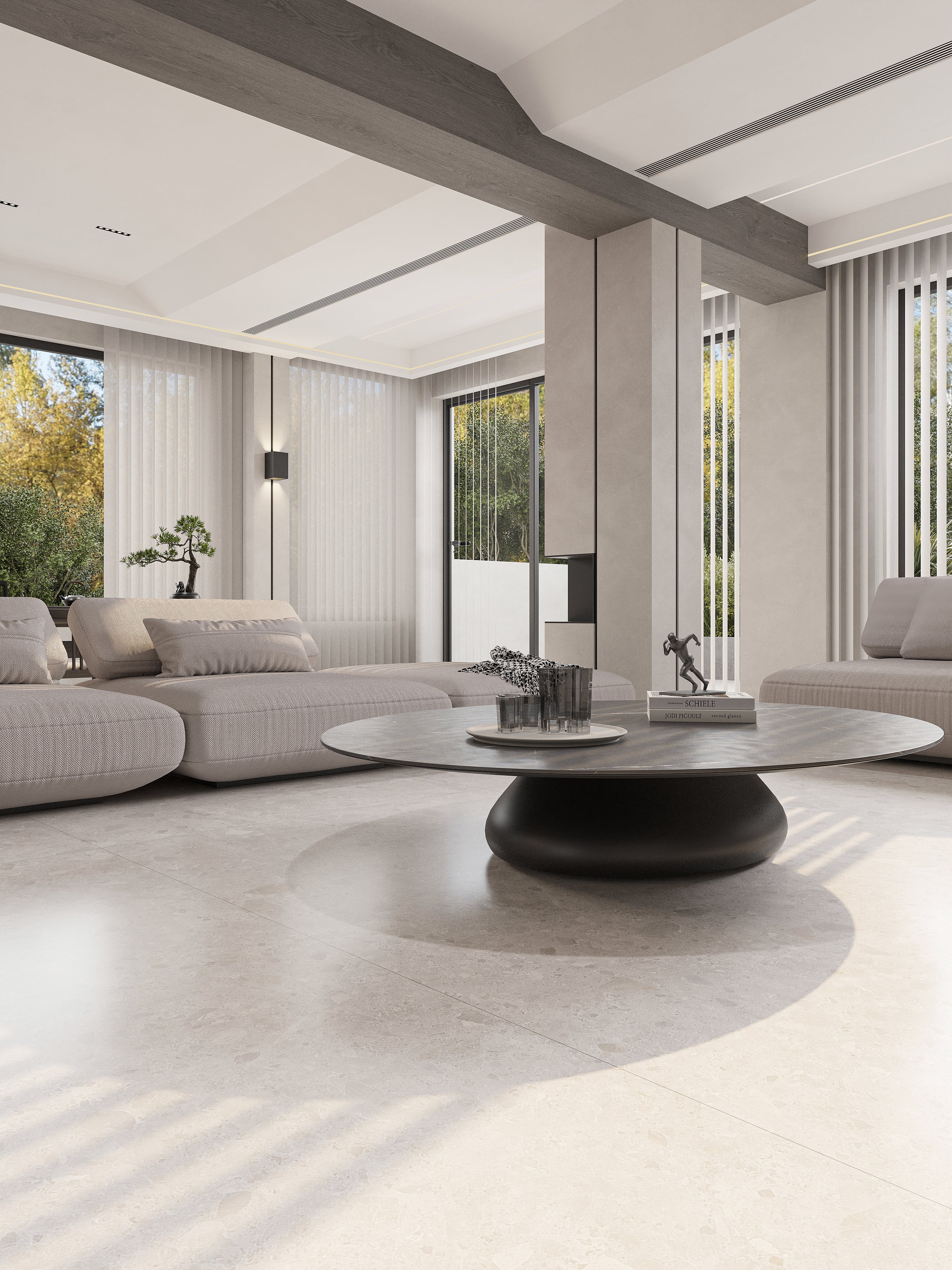 RAIN FLOWER STONE APRICOT GRAY